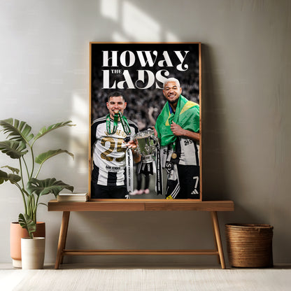 Bruno Guimaraes & Joelinton 'Howay The Lads' Poster