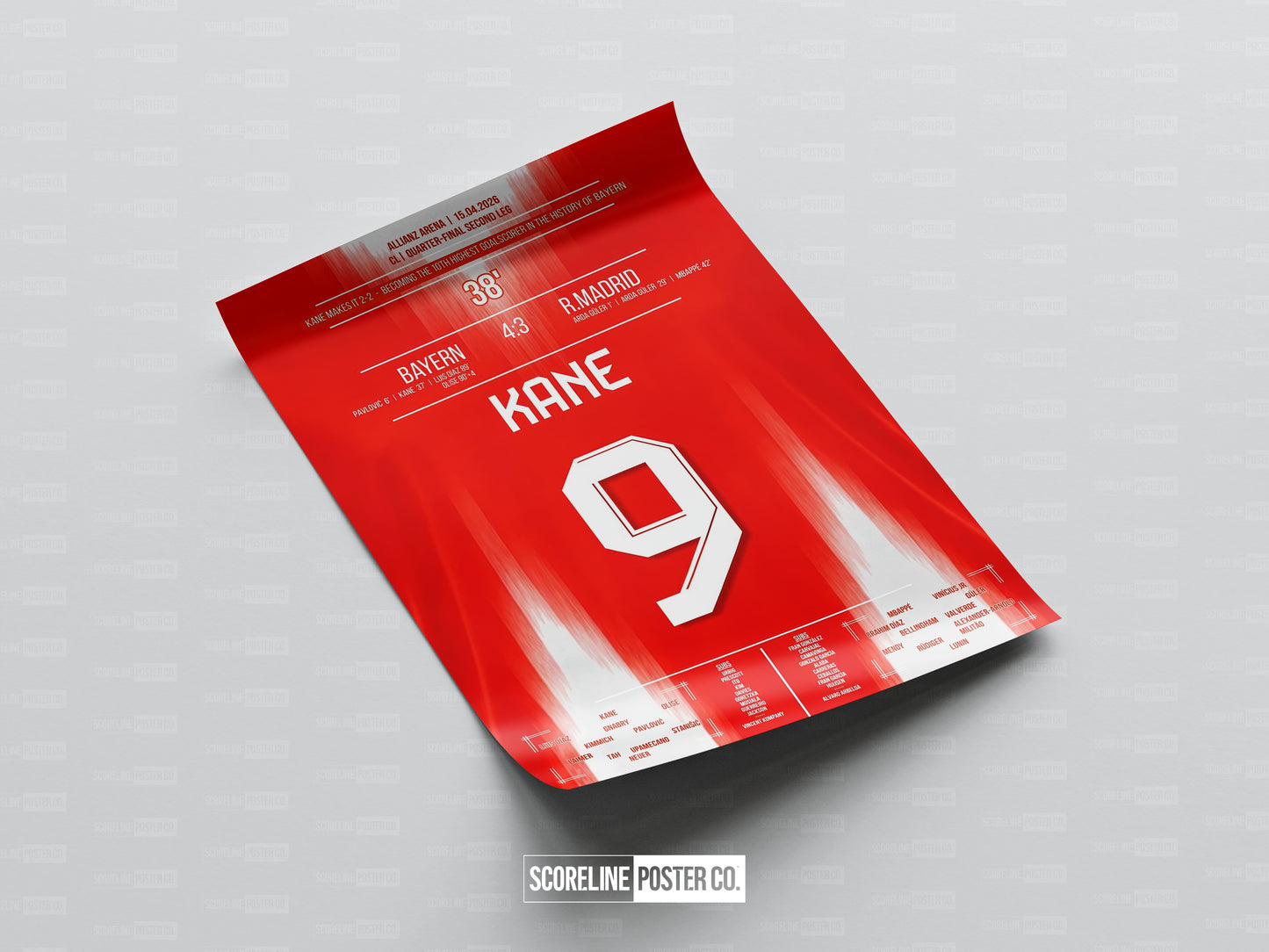 Harry Kane Shirt Poster