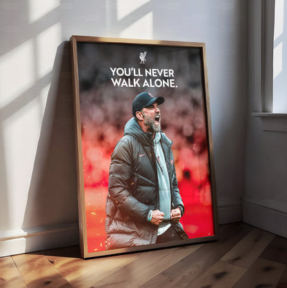 Jurgen Klopp 'YNWA' Poster