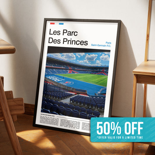 PSG Les Parc Des Princes Stadium Poster