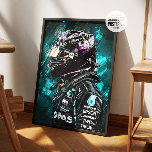 Lewis Hamilton Mercedes F1 Poster