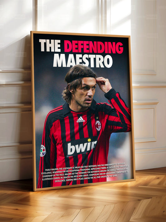 Paolo Maldini 'Defending Maestro' Poster