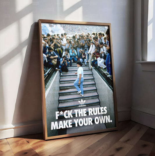 Diego Maradona 'F* The Rules' Poster