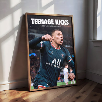 Kylian Mbappe 'Teenage Kicks' Poster