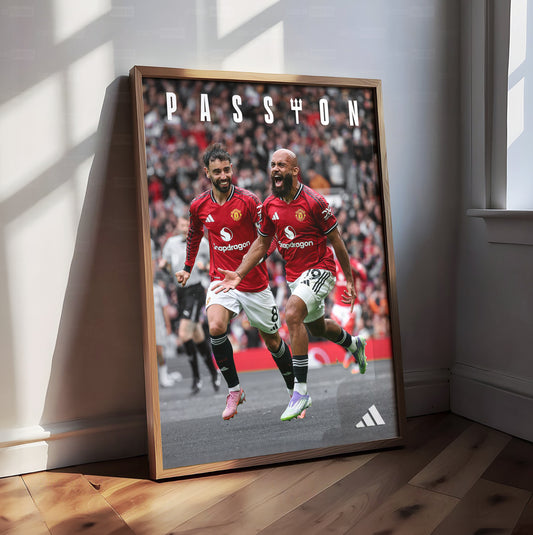 Bruno Fernanes & Bryan Mbeumo 'Passion' Poster