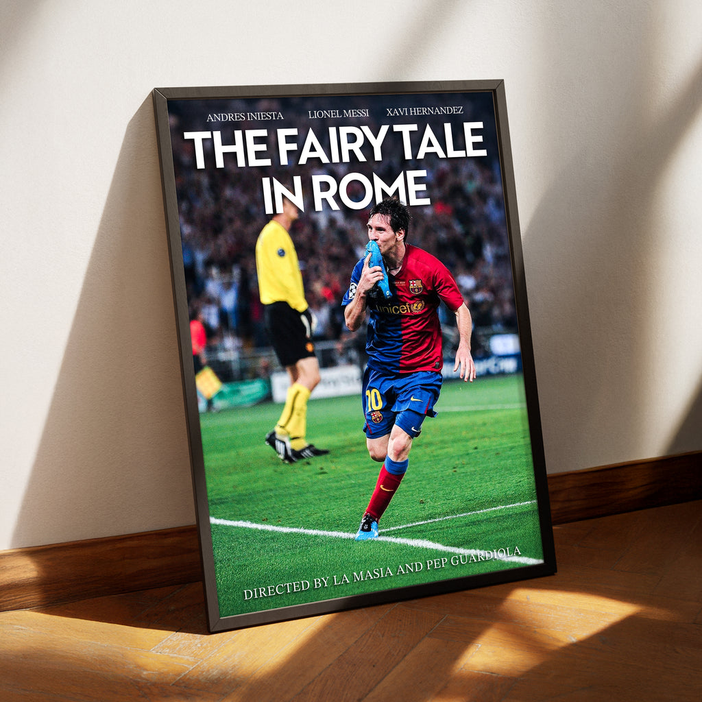 Lionel Messi 'Fairy Tale In Rome' Poster