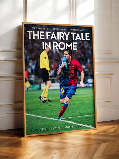 Lionel Messi 'Fairy Tale In Rome' Poster