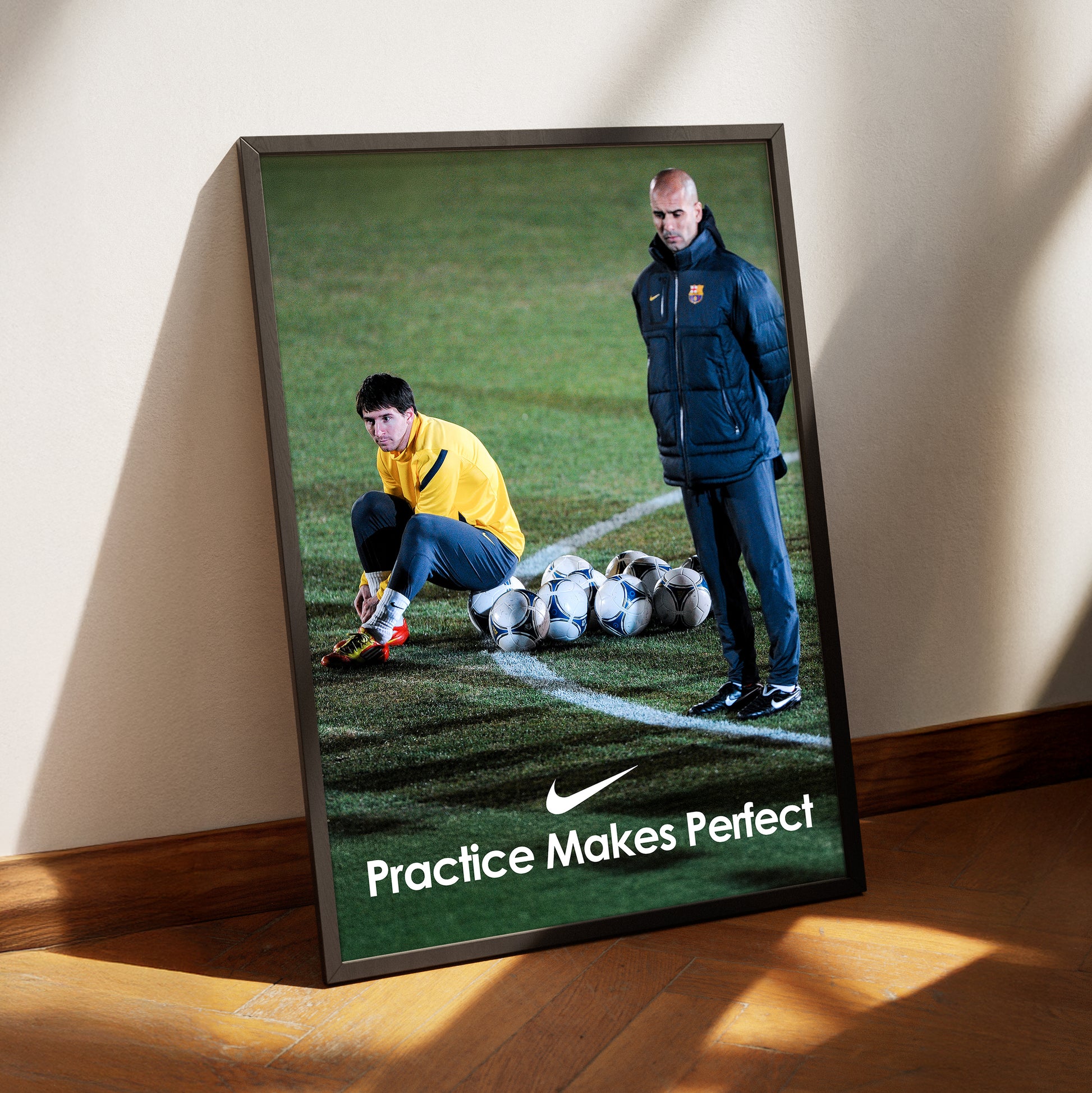 Messi & Guardiola 'Practice Makes Perfect' Poster