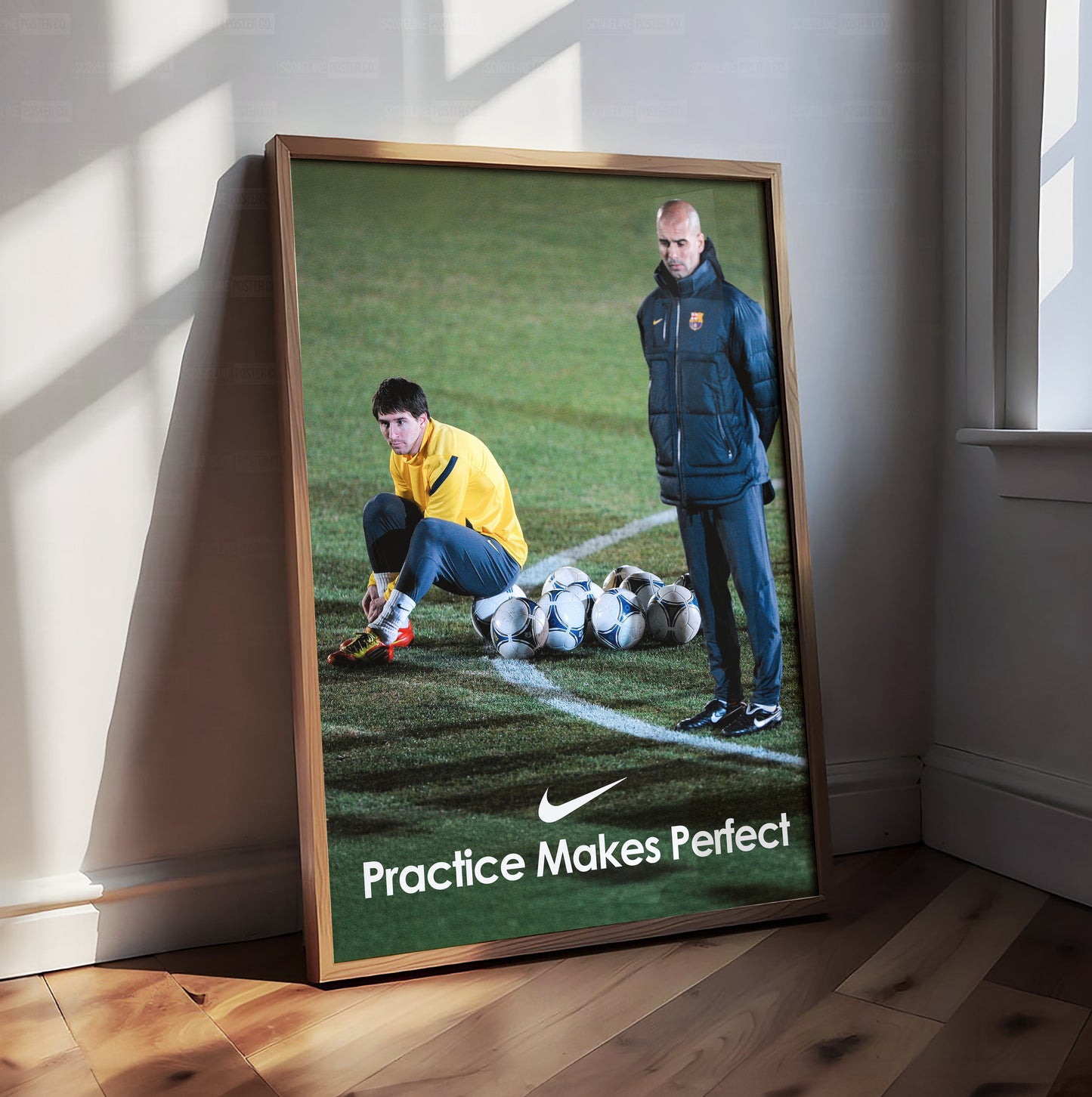 Messi & Guardiola 'Practice Makes Perfect' Poster