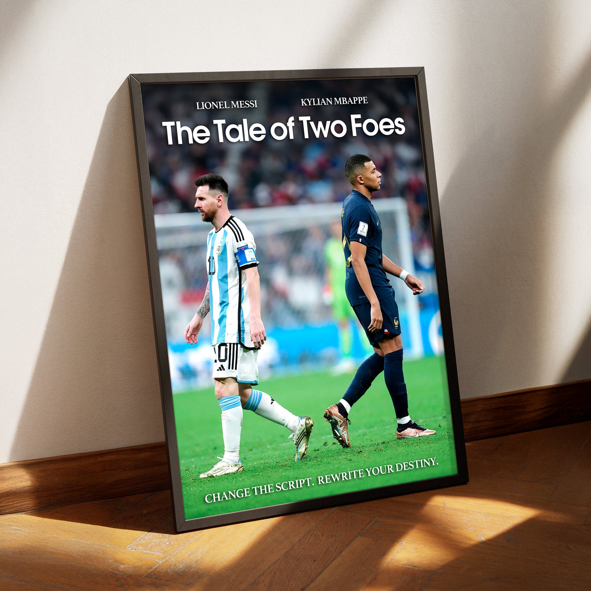 Lionel Messi & Kylian Mbappe 'Foes' Poster
