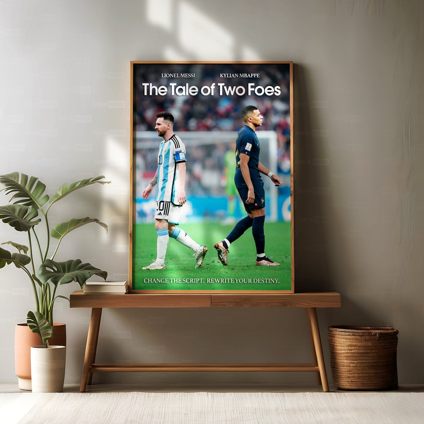 Lionel Messi & Kylian Mbappe 'Foes' Poster