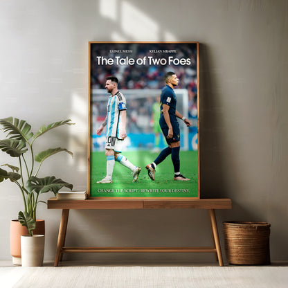 Lionel Messi & Kylian Mbappe 'Foes' Poster