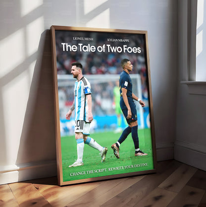 Lionel Messi & Kylian Mbappe 'Foes' Poster