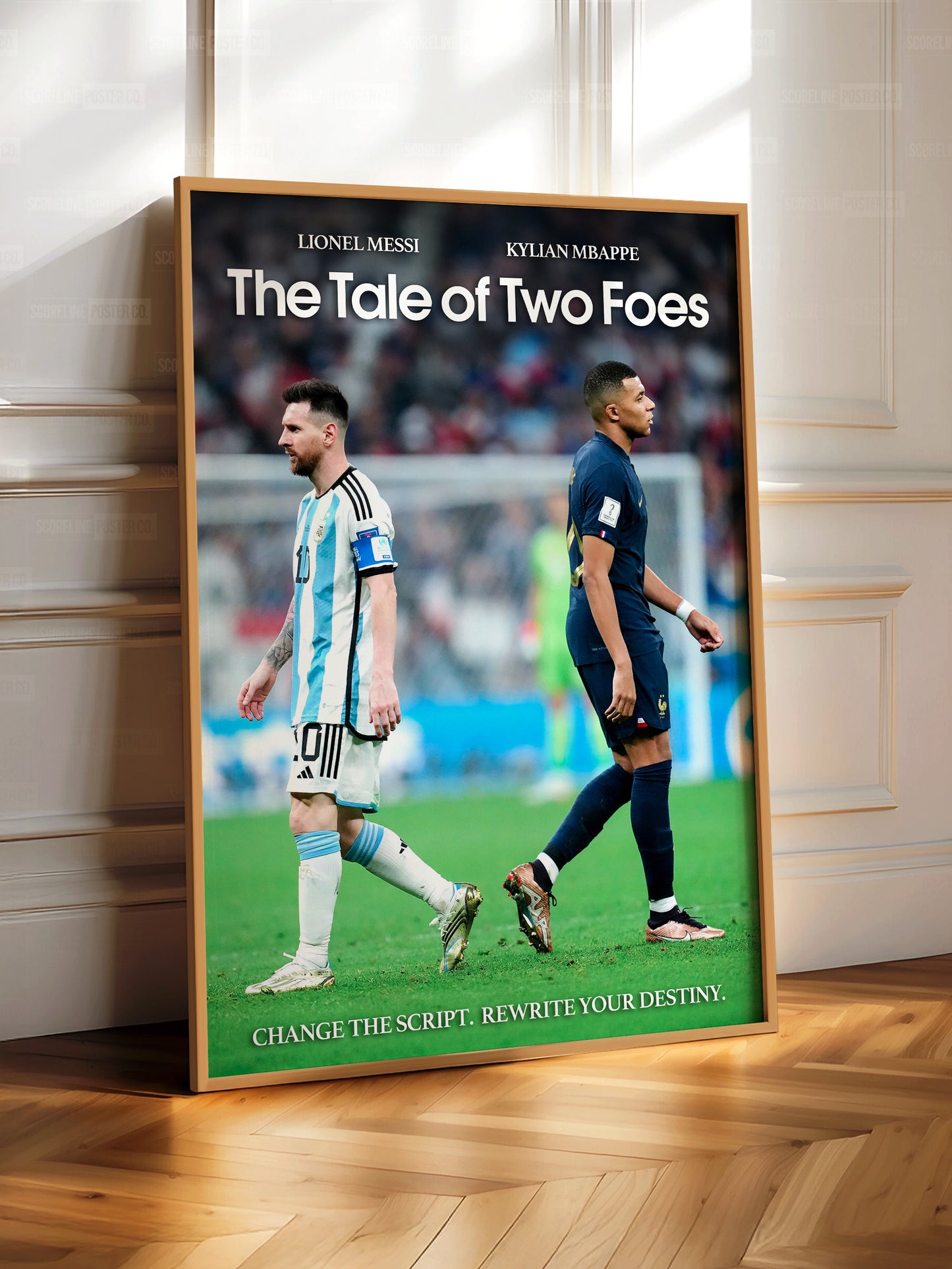 Lionel Messi & Kylian Mbappe 'Foes' Poster