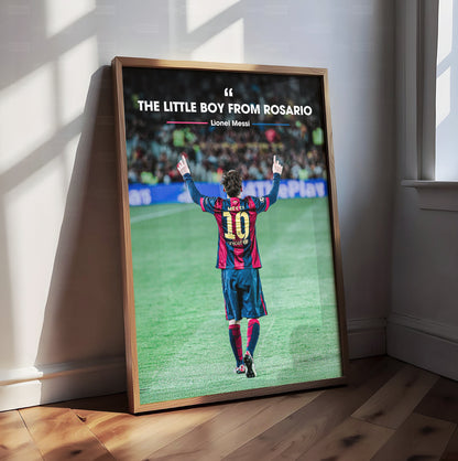 Lionel Messi 'The Little Boy From Rosario' Poster