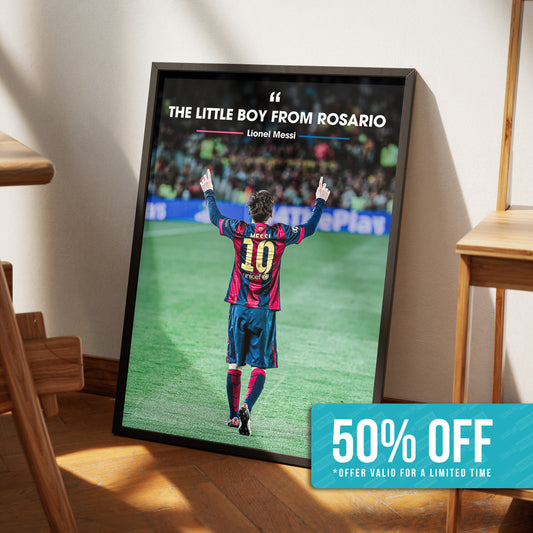 Lionel Messi 'The Little Boy From Rosario' Poster