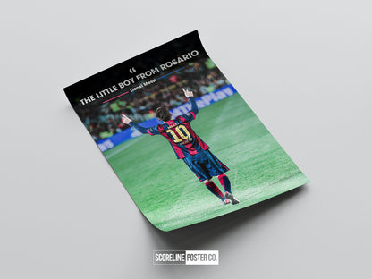 Lionel Messi 'The Little Boy From Rosario' Poster