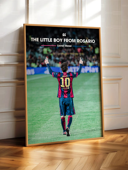 Lionel Messi 'The Little Boy From Rosario' Poster