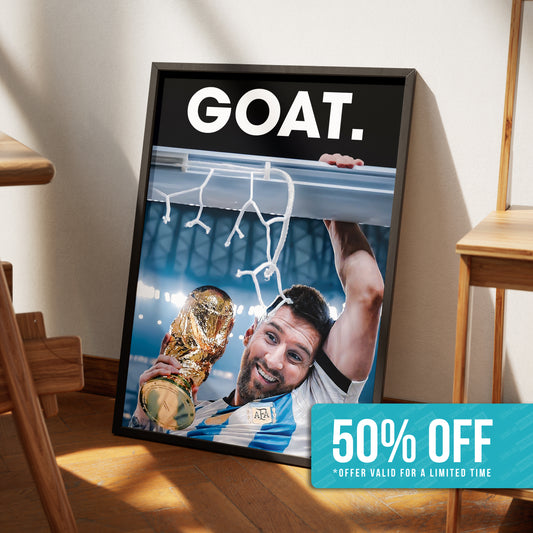 Lionel Messi 'GOAT' Poster