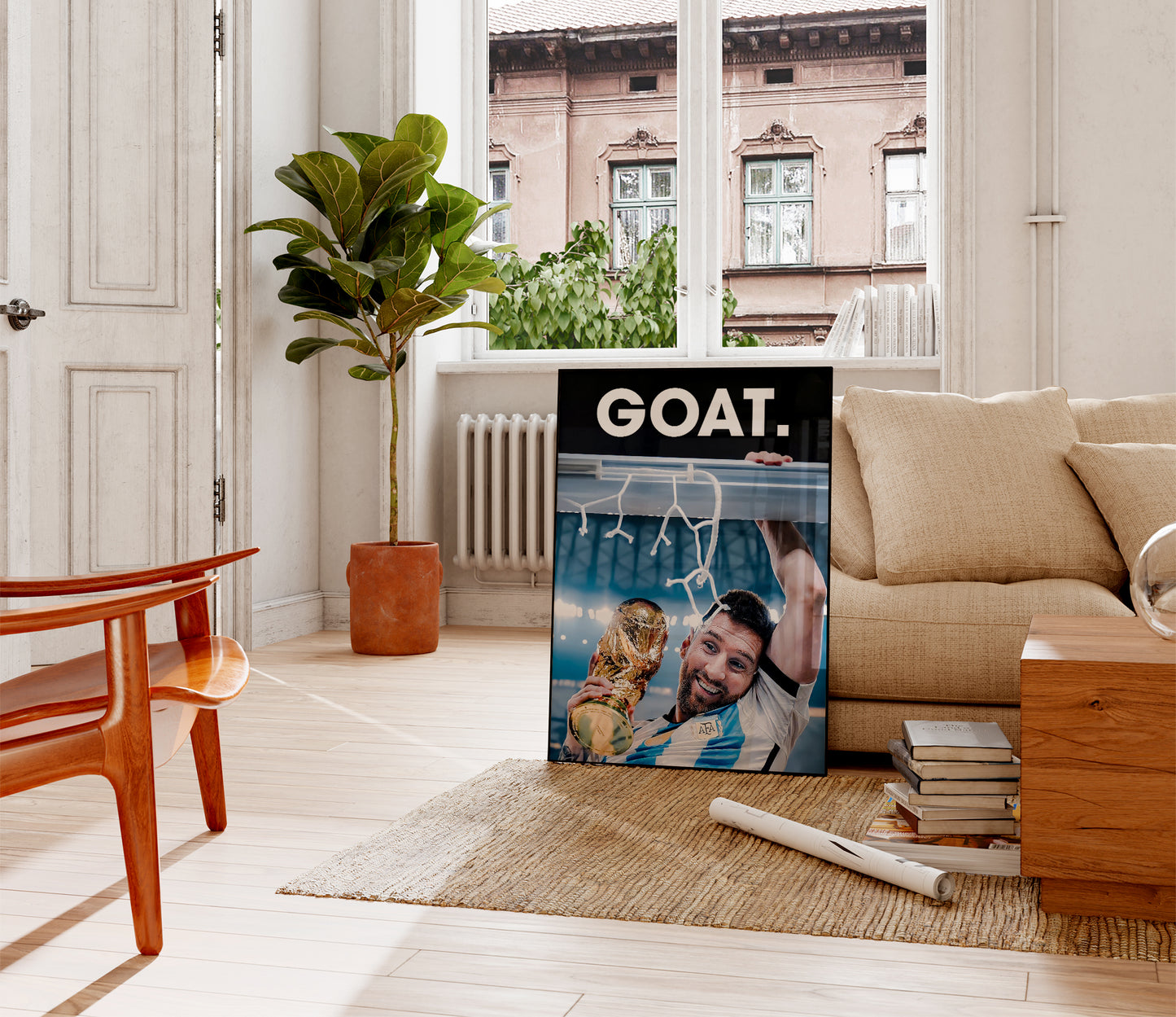 Lionel Messi 'GOAT' Poster