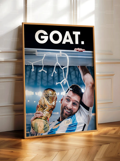Lionel Messi 'GOAT' Poster