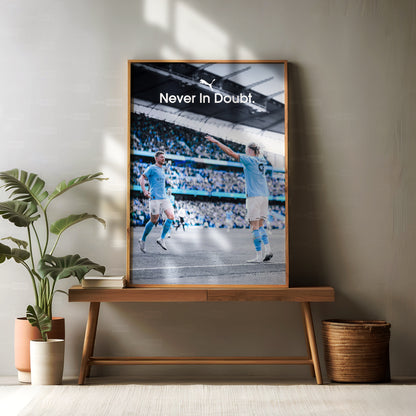 De Bruyne x Haaland 'Never In Doubt' Poster