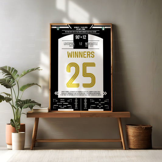 Newcastle United EFL Cup Shirt Poster