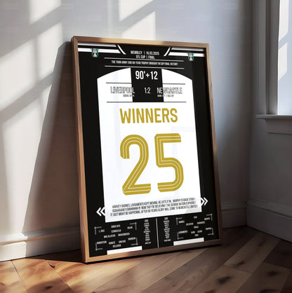 Newcastle United EFL Cup Shirt Poster