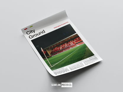Nottingham Forest City Ground Poster