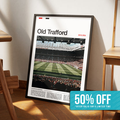 Manchester United Old Trafford Stadium Poster