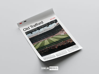 Manchester United Old Trafford Stadium Poster