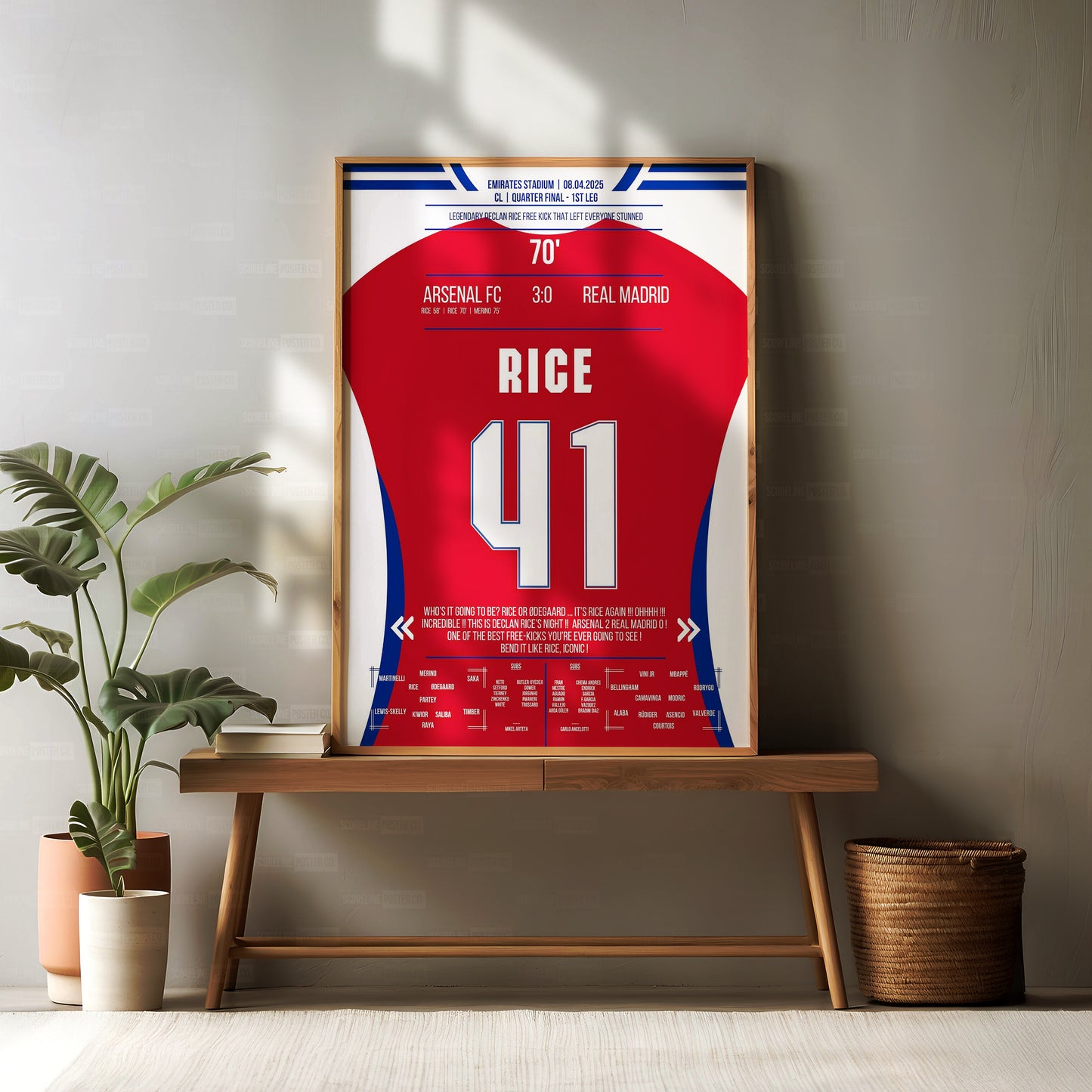 Declan Rice Shirt Poster