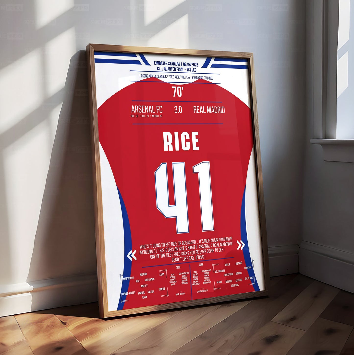 Declan Rice Shirt Poster