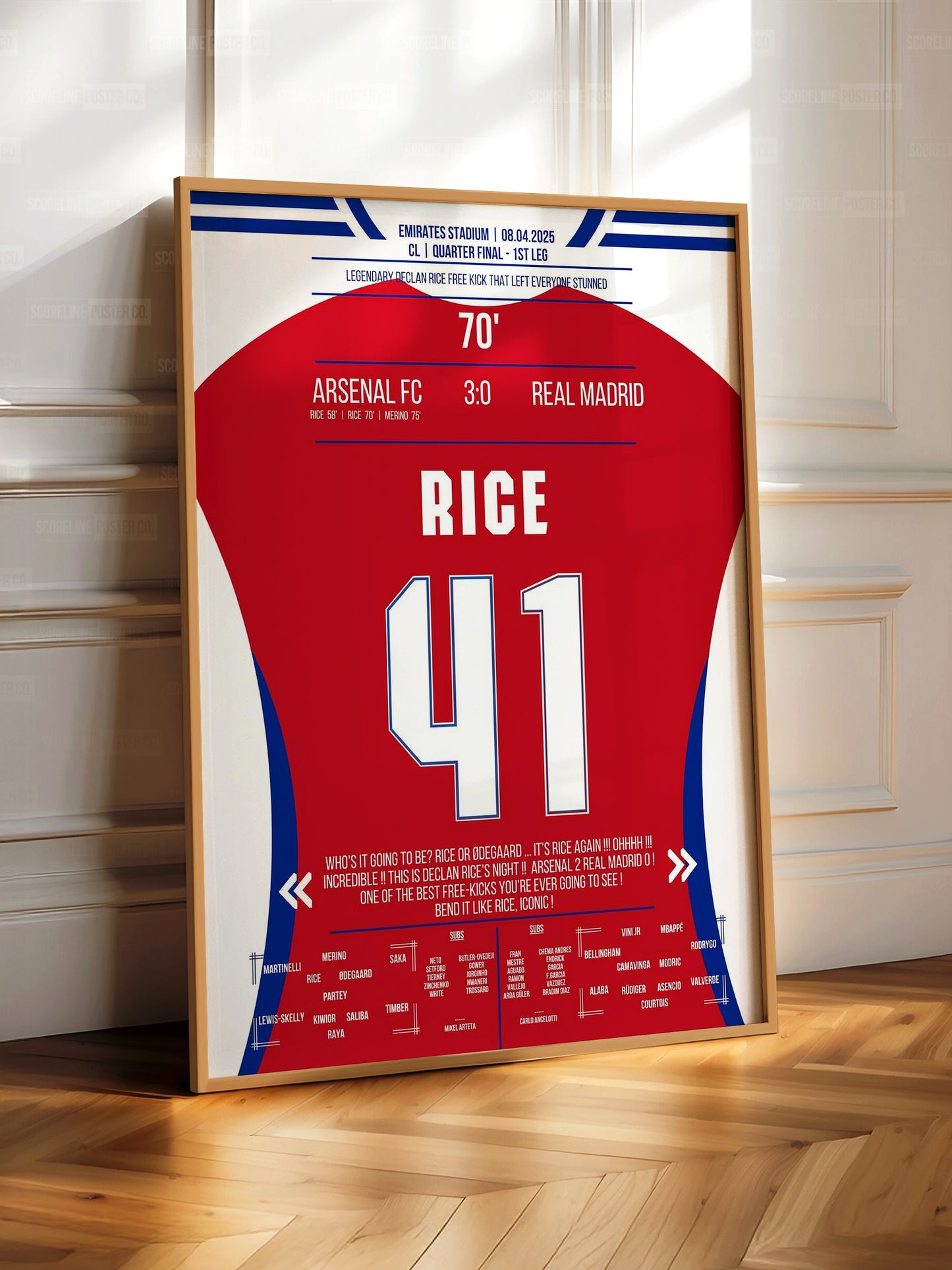 Declan Rice Shirt Poster