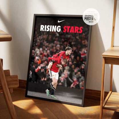 Garnacho & Hojlund 'Rising Stars' Poster