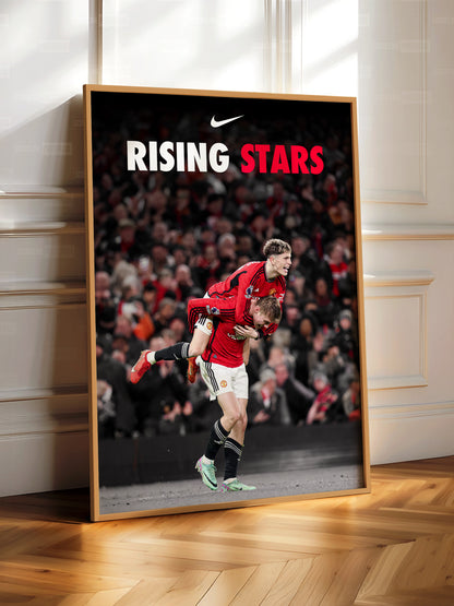 Garnacho & Hojlund 'Rising Stars' Poster