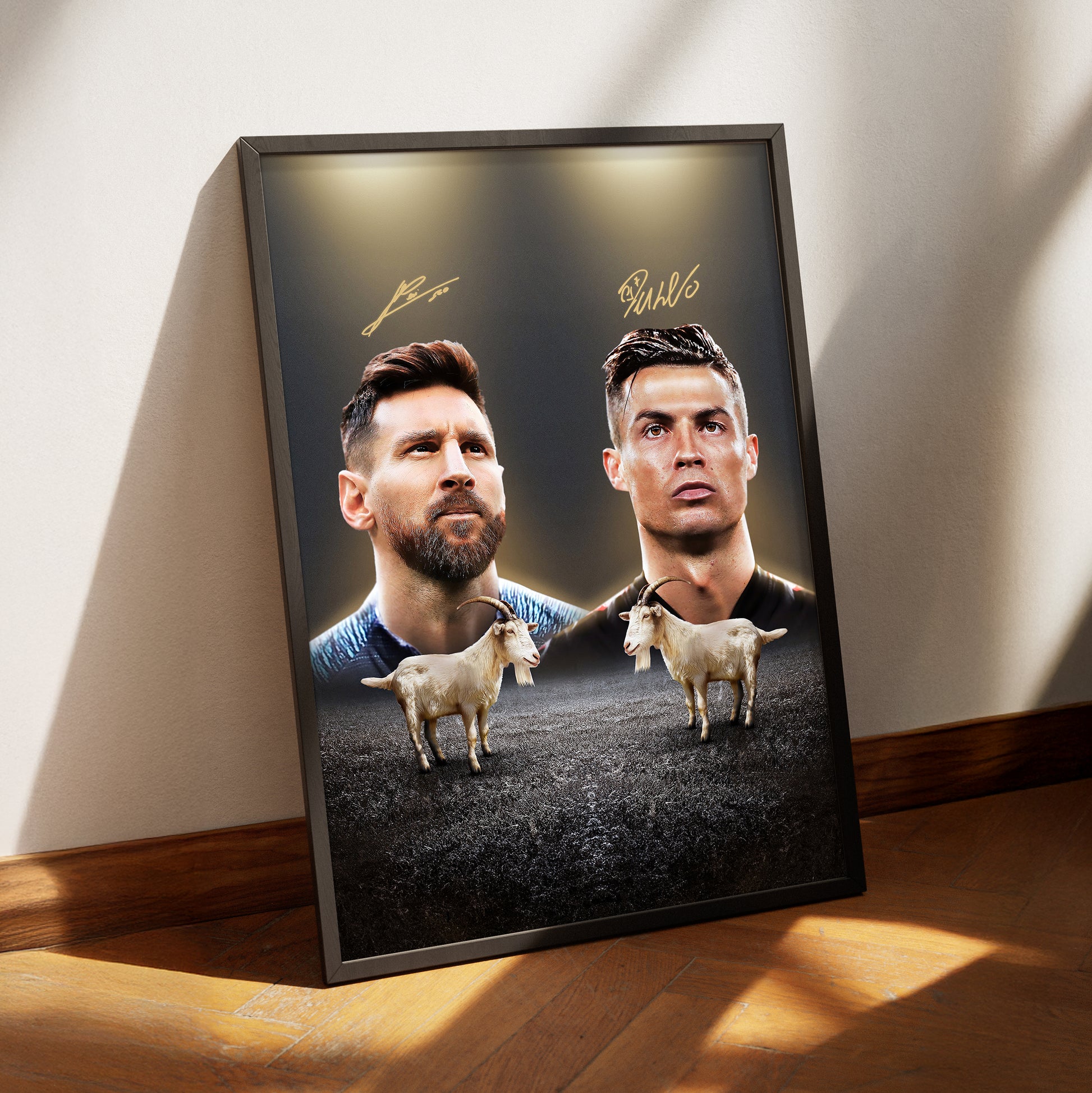 Messi & Ronaldo 'GOAT' Poster