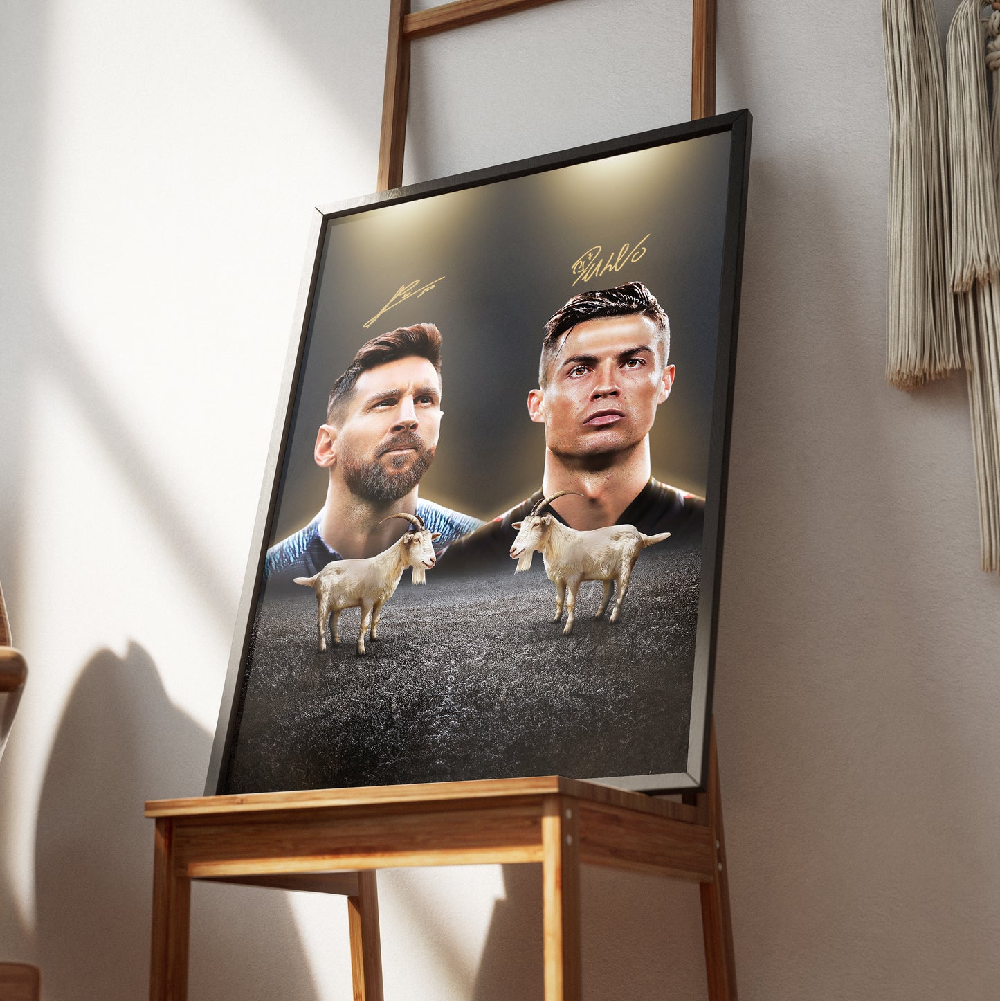 Messi & Ronaldo 'GOAT' Poster