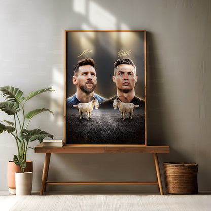 Messi & Ronaldo 'GOAT' Poster