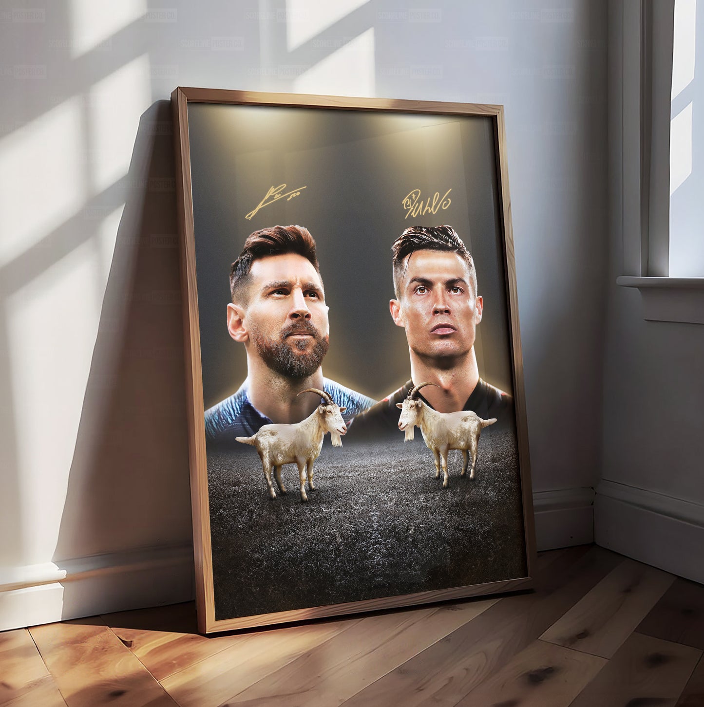 Messi & Ronaldo 'GOAT' Poster
