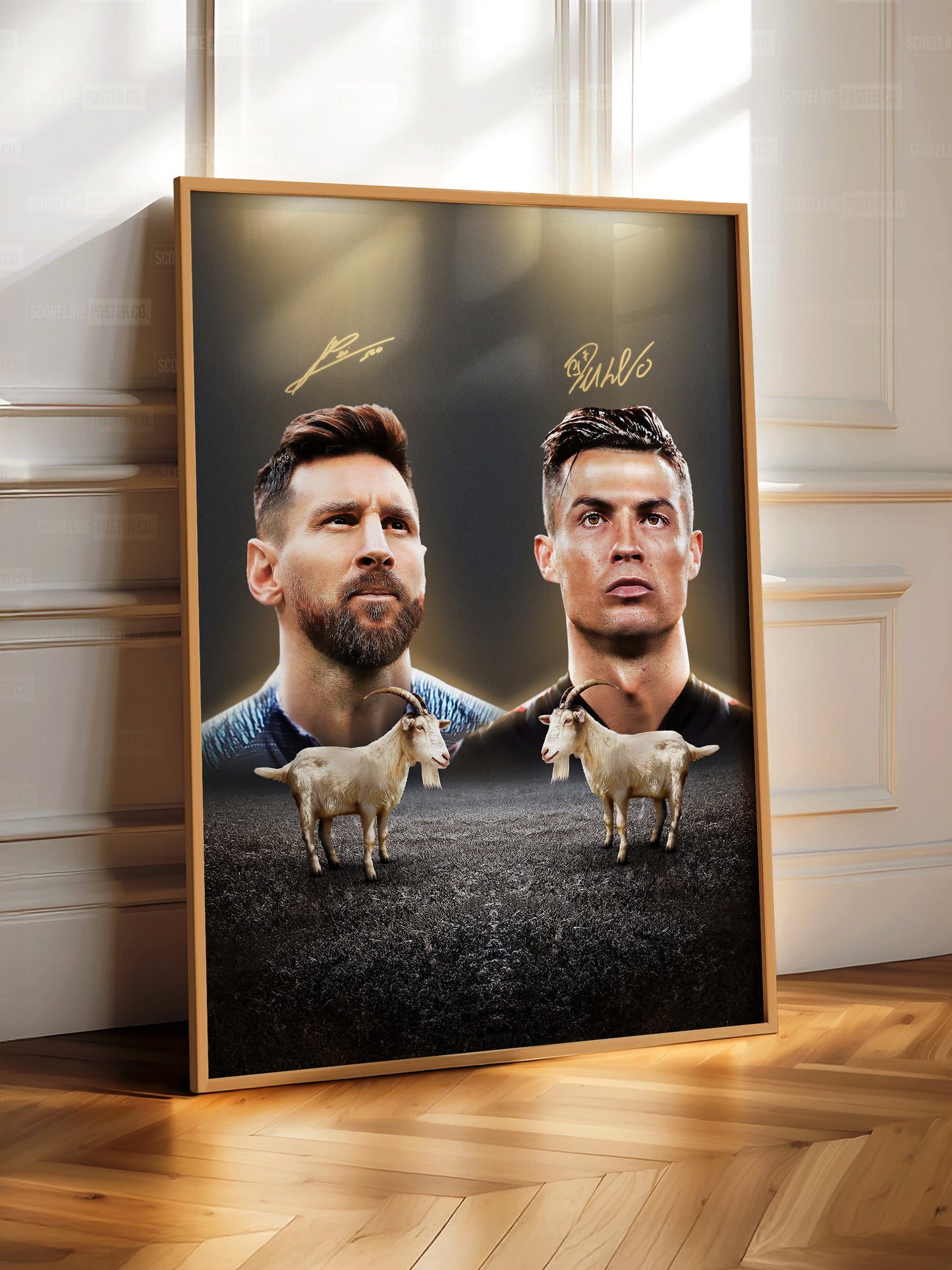 Messi & Ronaldo 'GOAT' Poster