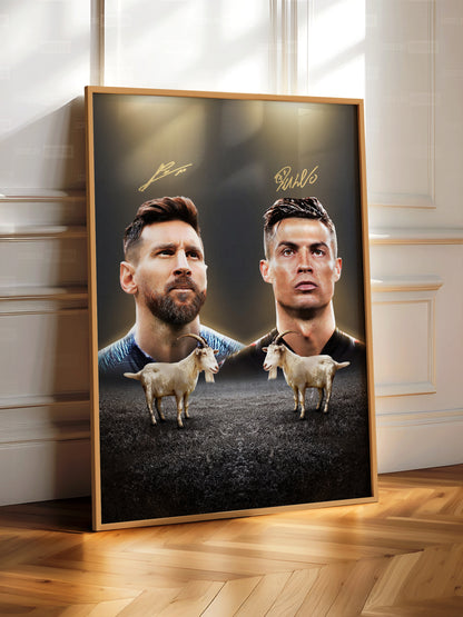 Messi & Ronaldo 'GOAT' Poster