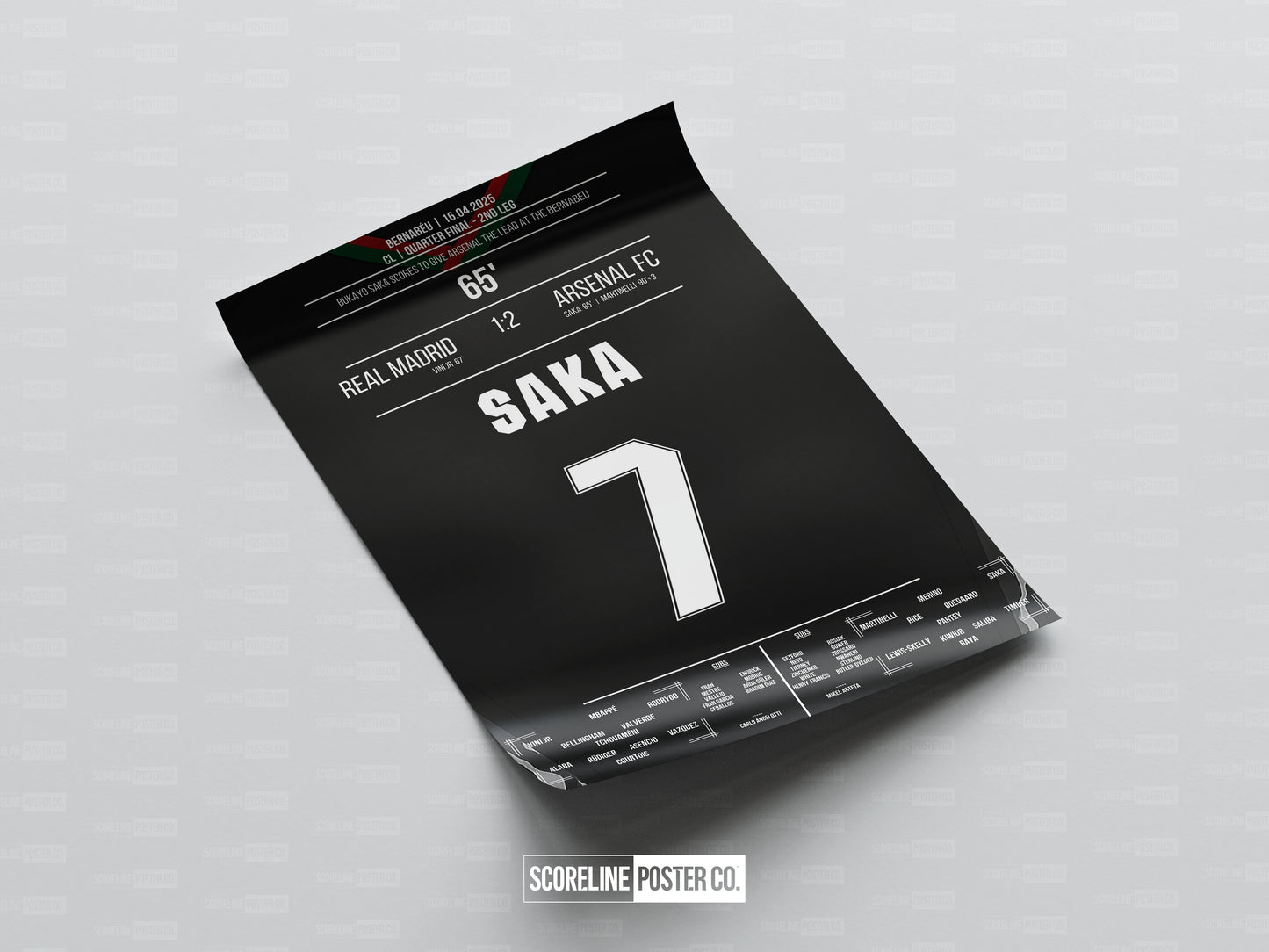 Bukayo Saka Shirt Poster