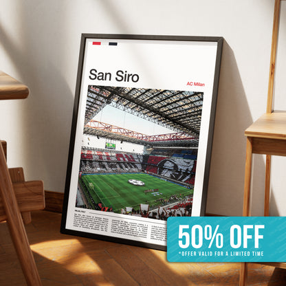 AC Milan San Siro Stadium Poster