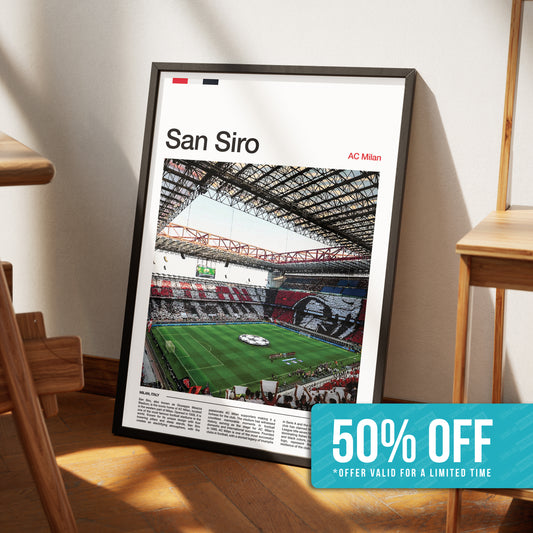 AC Milan San Siro Stadium Poster