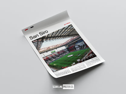AC Milan San Siro Stadium Poster