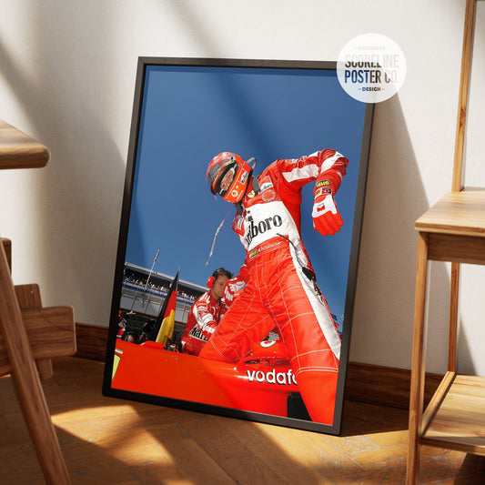 Michael Schumacher Vintage F1 Poster