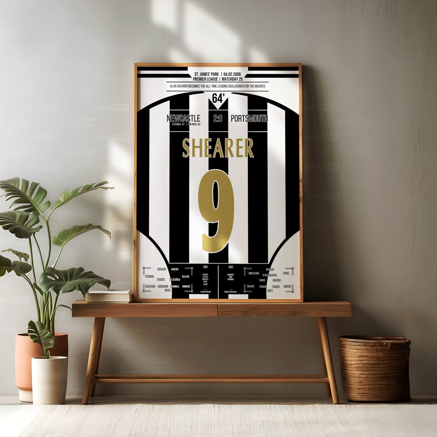 Alan Shearer Shirt Poster