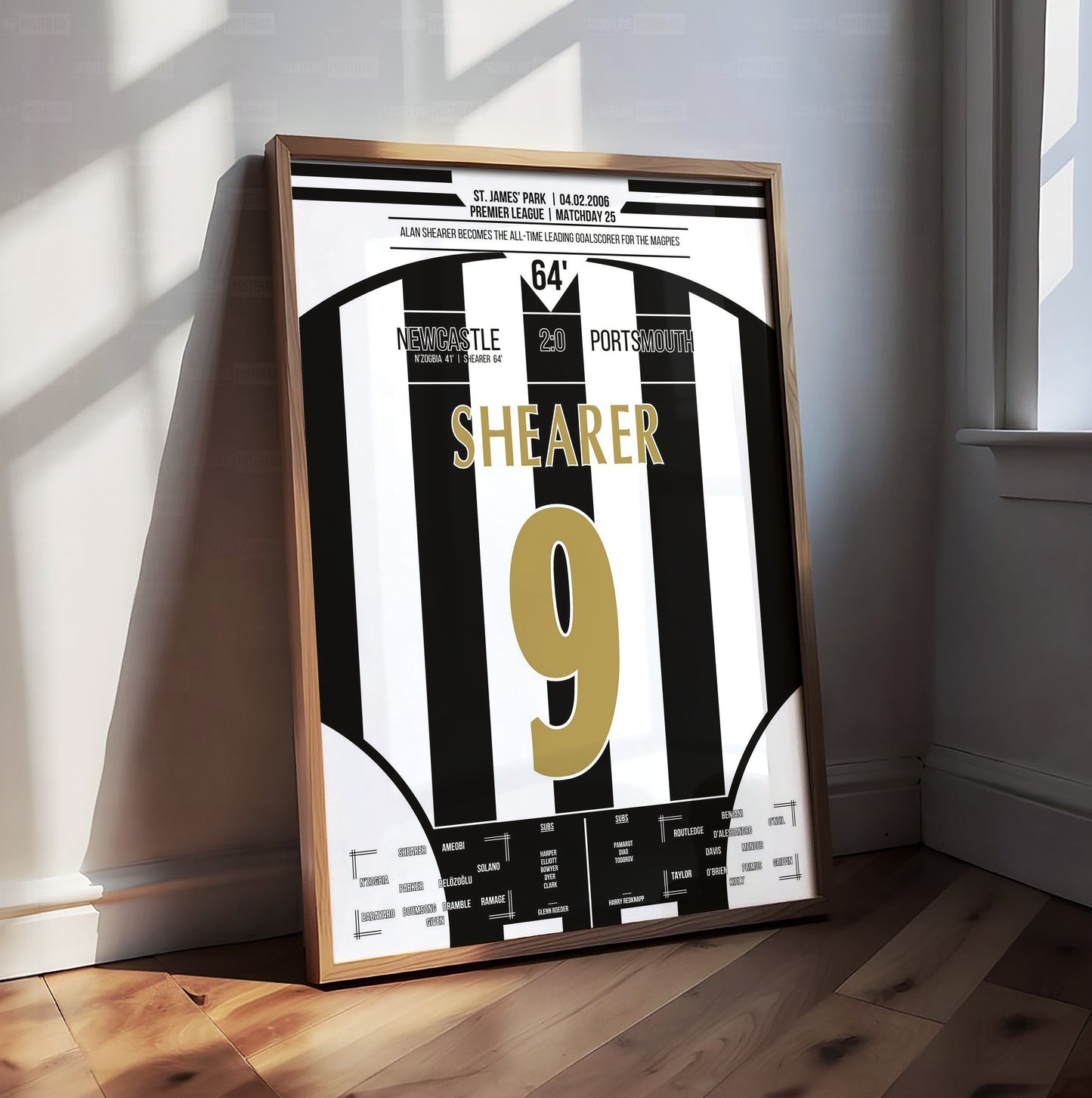 Alan Shearer Shirt Poster