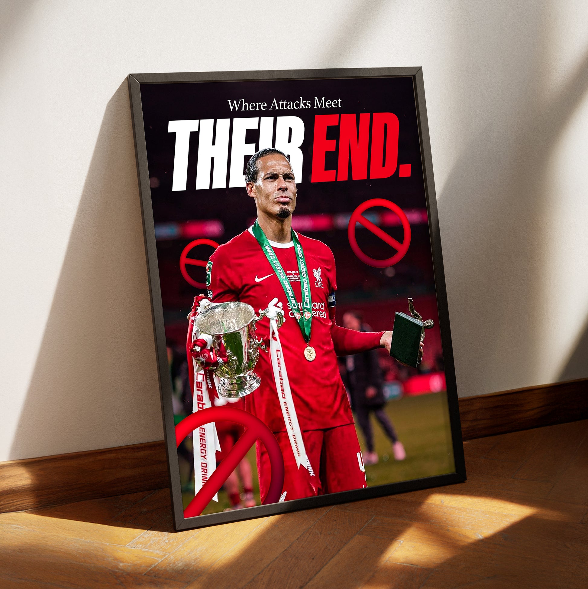 Virgil van Dijk 'Attack Meets End' Poster